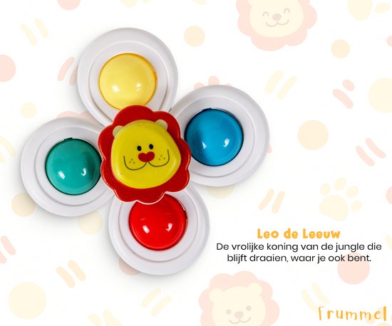 Frummel Fidget Spinners met Zuignap - Badspeelgoed - Sensorisch speelgoed - Fidget Toys - Badspinner - Fidget Spinner voor op Autoraam - 3 stuks - Draaidiertjes