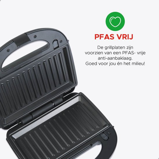 Bourgini MultiGrill 3-in-1 – Tosti apparaat, Grill & Wafel ijzer – PFAS-vrij – Verwisselbare platen – 750W