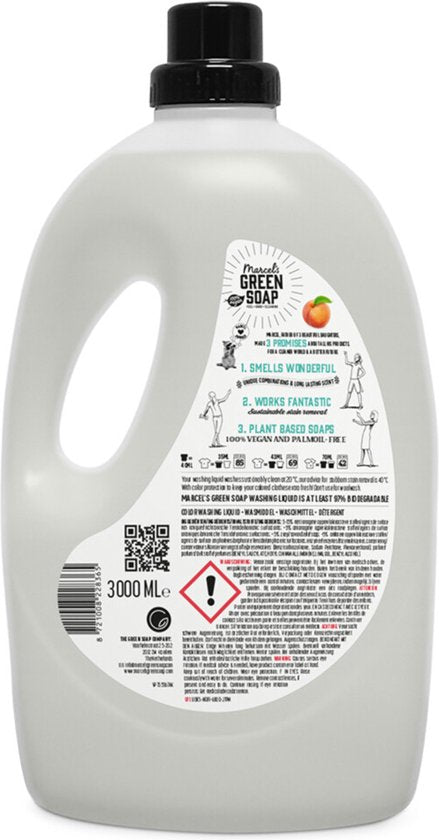 Marcel's Green Soap Vloeibaar Wasmiddel - Grootverpakking - Perzik & Jasmijn - 3L - 69 wasbeurten