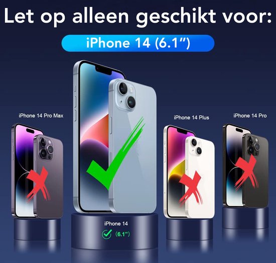 Podec Magsafe Hoesje Geschikt voor iPhone 14 - Bundel met 3x Screenprotector + 3x Cameraprotector - Magnetisch met Ring Doorzichtig - Telefoonhoesje Transparant Magsafe Case - Doorzichtig