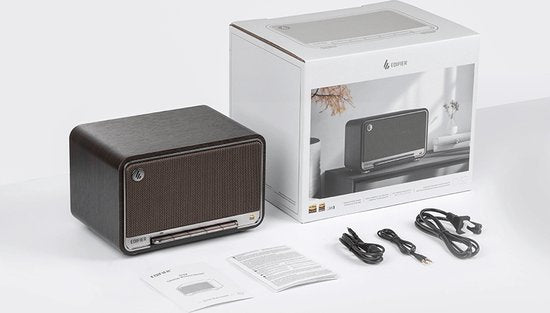 Edifier D32 - Stereo HiRes Airplay/Bluetooth speaker - Zwart Walnoot
