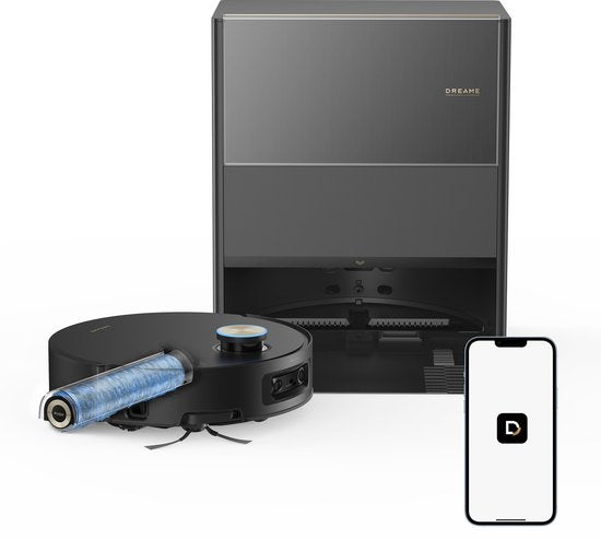Dreame Aqua 10 Ultra Roller Complete Black – Robotstofzuiger met dweilfunctie – 30.000Pa Zuigkracht – AquaRoll™ & ThermoHub™ 100°C zelfreiniging – Tapijtveilig & slim Omnesight™ 2.0 navigatie – Voor harde vloeren & drempels