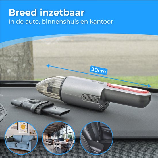 Nuvance - Auto Stofzuiger - 6000Pa - Kruimeldief Snoerloos - Usb Oplaadbaar - Handstofzuiger - Autostofzuiger - Kruimelzuiger - Kruimeldieven