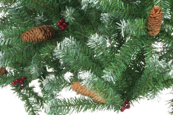 Kerstcadeaus Kerstboom Empire Spruce met sneeuw en dennenappels - 180 cm - 708 toppen