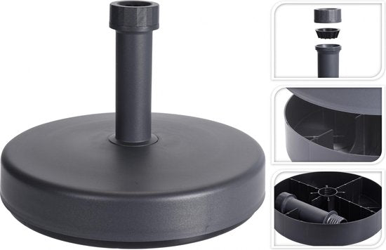 ProGarden Parasolvoet rond 46 cm grijs