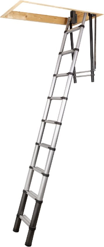 Batavia Giraffe Air® Telescopische Vlizotrap - 2.70m/ 2.30 - Compact - gebruiksvriendelijk - grip - brede treden - snelle installatie