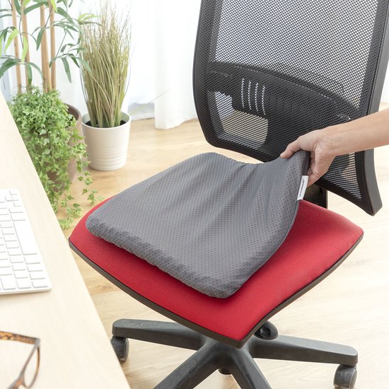 InnovaGoods Gel Zitkussen - Hexafresh - Ergonomisch - Honingraat - Blauw