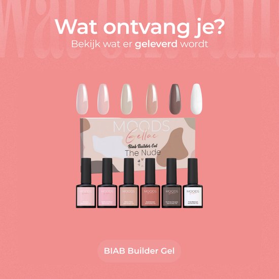 Moods Gellac BIAB - Builder in a Bottle – BIAB Nagel Builder Gel - The Nude - HEMA & TPO Vrij