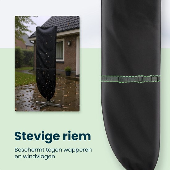 Parasolhoes voor Zweefparasol & Staande Parasol - Tot 400cm - Beschermhoes Waterdicht - Oxford 420D - Incl. Montagehulp