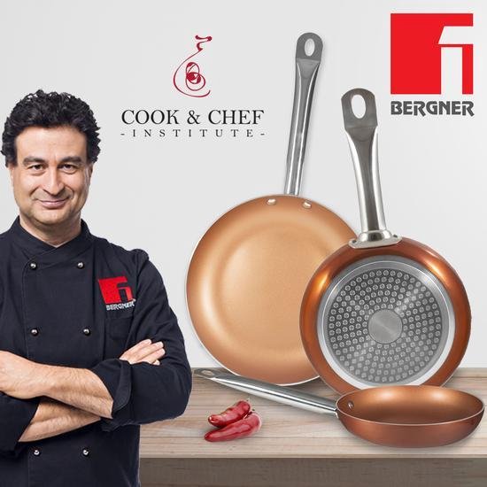 Bergner Koekenpanset Copper Plus 20, 24 en 28 cm