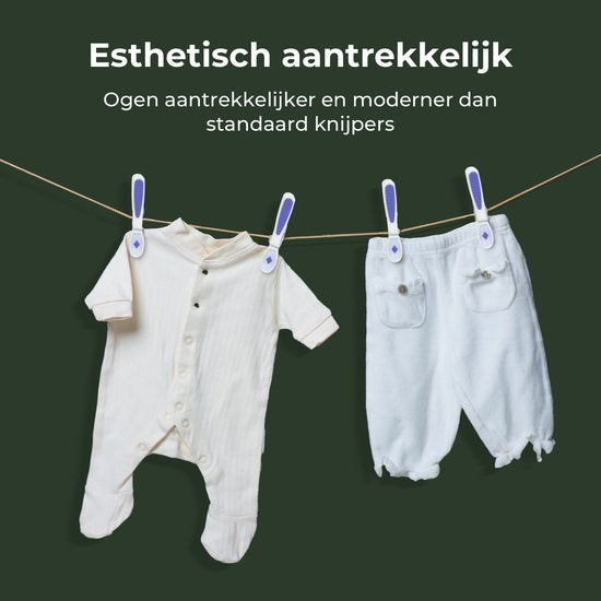 Gandria Wasknijpers 48 Stuks - Kunststof Wasknijpers - Set van 48 Plastic Knijpers - Wasrek Knijpers 10 Kg - 4 Kleuren