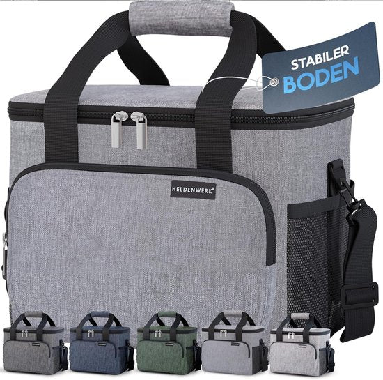 Koeltas voor eten en drinken - geïsoleerde thermische tas lekvrij en waterdicht - ontbijttas, picknicklunchzak, thermische tas, lichtgrijs