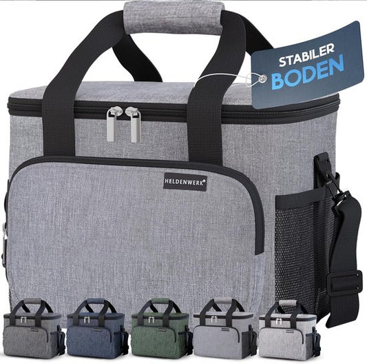 Koeltas voor eten en drinken - geïsoleerde thermische tas lekvrij en waterdicht - ontbijttas, picknicklunchzak, thermische tas, lichtgrijs