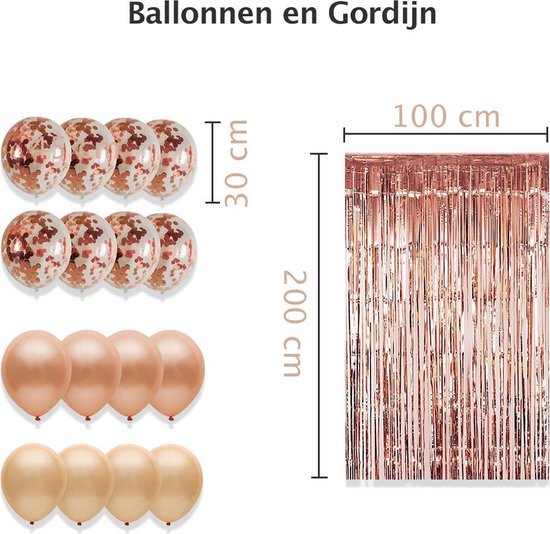 Happy Goods Bride to Be Versiering - Ballonnen & Accessoires - 38 Stuks - Vrijgezellenfeest Vrouw - Bride to Be Sjerp - Team Bride - Bachelorette Party - Slingers