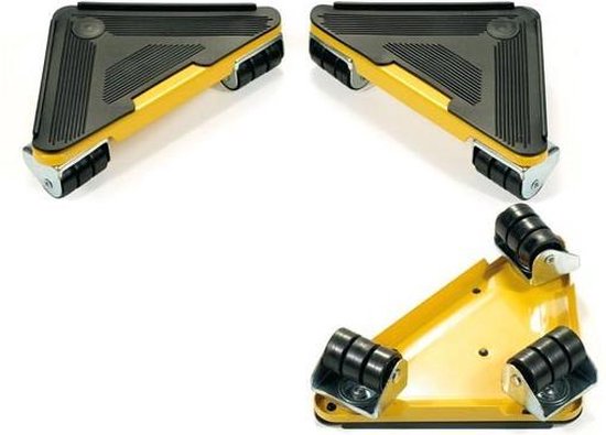 Toolland Meubeltransportset met 4 rolhoeken en hefboom, max. draagkracht 100 kg