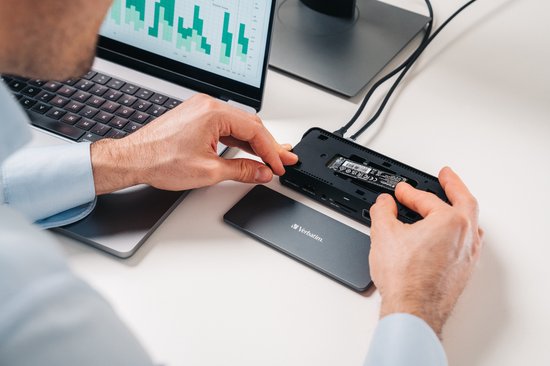 Verbatim CDS-15SSD Bedraad USB 3.2 Gen 1 (3.1 Gen 1) Type-C Zwart, Grijs