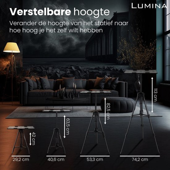 Lumina® Beamer Statief – Stabiele Projector Standaard – Geschikt voor Alle Beamers & Laptops