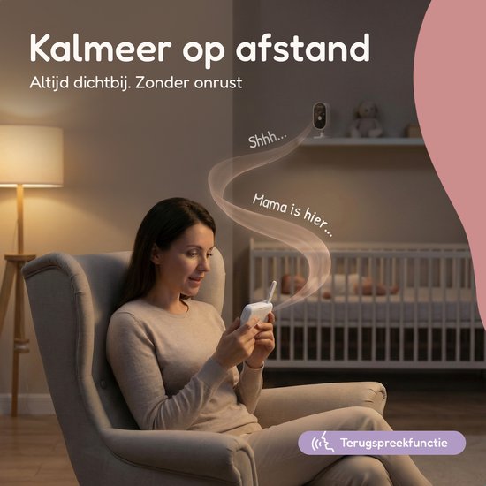 Numsy One Babyfoon met Camera – 2.8 Scherm – Nachtzicht – VOX/ECO – Terugspreekfunctie