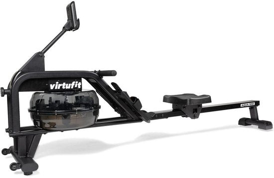 VirtuFit AQUA100i Roeitrainer met Waterweerstand – Enkele Rail – Incl. Display, Tablethouder en Transportwielen – Kinomap & Fitshow – Max. 120 kg en 200 cm – Roeiapparaat – Roeimachine