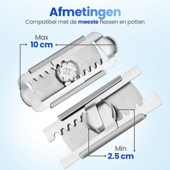 Techvavo® Potopener - Handige Opener Voor Potten - Ergonomische Dekselopener - Pottenopener - Keuken Gereedschap - Reuma hulpmiddelen