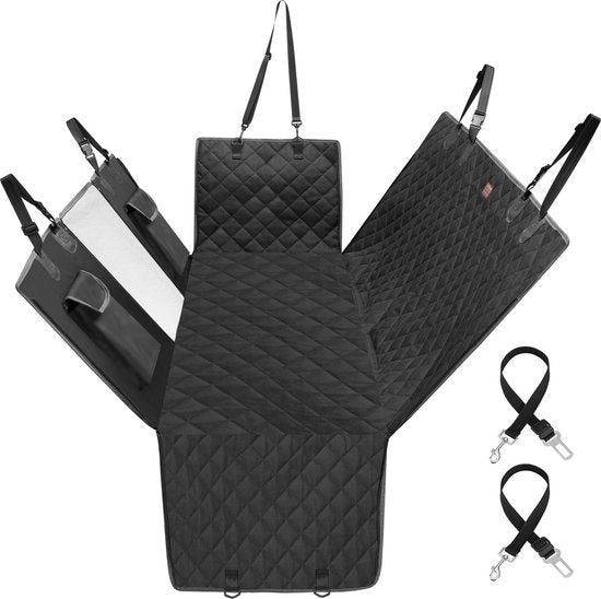 Kingsleeve Hondendeken voor Achterbank en Kofferbank - 147x137cm Zwart