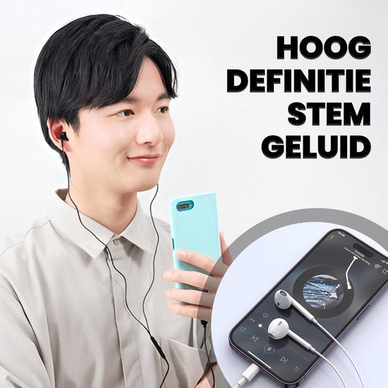 Golden Sound bedrade oordopjes - Oordopjes met draad en microfoon - USB-C aansluiting - Zwart