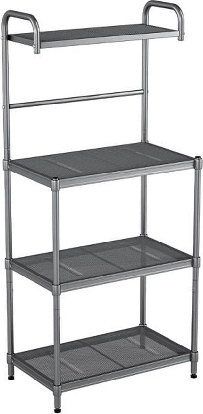Coast Keukenrek – 4 Planken – 60 x 34,5 x 136 cm – Grijs