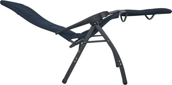 Crespo Relaxstoel - AP/242 - Air-Deluxe - Ergonomisch & Inklapbaar - Met Hoofdkussen - Blauw