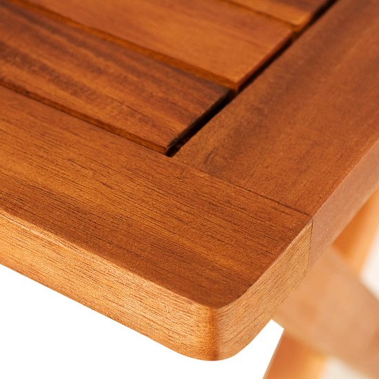 Casaria Bijzettafel - Acacia Hout Inklapbaar 70x70x73 cm - Bruin