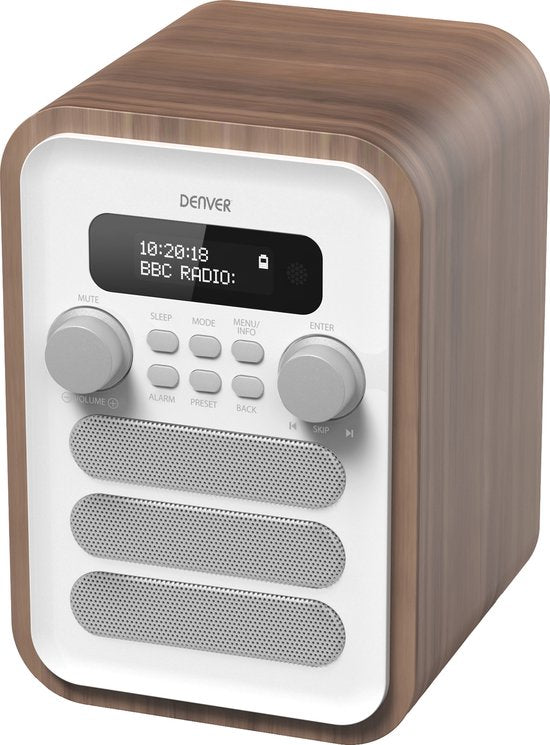 Denver DAB-radio - Retro Radio - Bluetooth - DAB+/ FM Radio - DAB48W