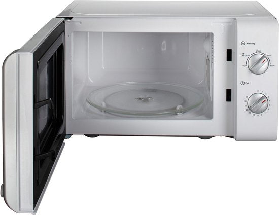 Privileg – Solo Magnetron – 44x33x25,8 cm – Zilver Metaal & Kunststof – 800 Watt & 20 Liter – 5 Vermogensniveaus & Ontdooifunctie – Compacte Keukenmagnetron – 64111926