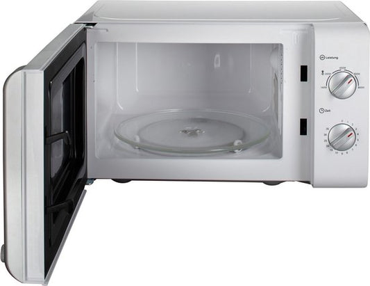 Privileg – Solo Magnetron – 44x33x25,8 cm – Zilver Metaal & Kunststof – 800 Watt & 20 Liter – 5 Vermogensniveaus & Ontdooifunctie – Compacte Keukenmagnetron – 64111926