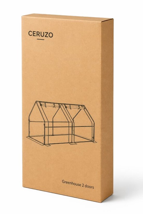 Ceruzo Kweekkas 180 cm – Foliekas – 2 Deuren – Broeikas – Tuin- 180 x 90 x90cm