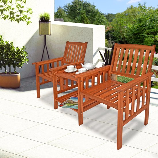 Casaria 2-Zits Tuinbank – FSC®-Gecertificeerd Acaciahout – 164 cm