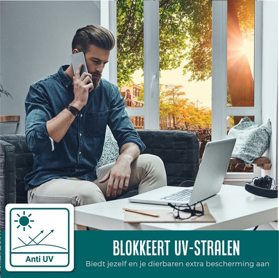 Homewell® Zonwerende Raamfolie - 120x300cm – Isolerend & Hittebestendig - Tegen Inkijk - HR++(+) Geschikt – 15% Spiegeleffect Zilver