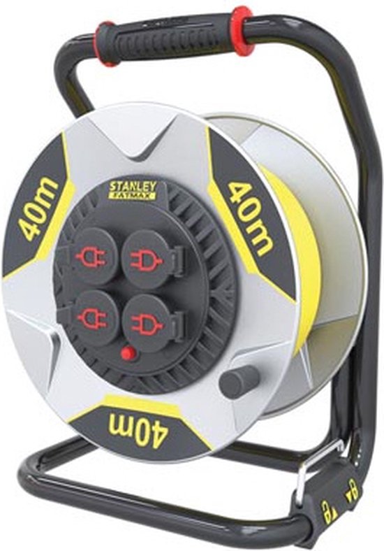 Stanley Kabelhaspel - IP44 - Tot 3000W - 40m Lang - Geel