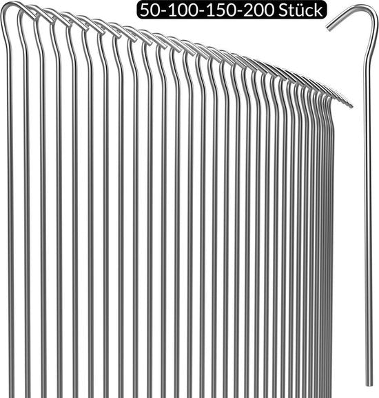 Gardebruk Haringen Set van 50 Gegalvaniseerd Staal lxØ 200x3,5mm