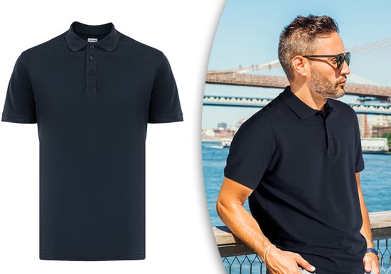 Milanoro - Elegante polo voor heren - Koningsblauw - M