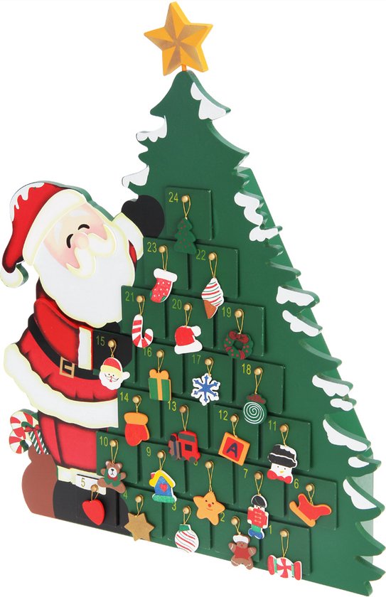 Spielwerk - Herbruikbare Adventskalender - Kerstboom 24 Deuren