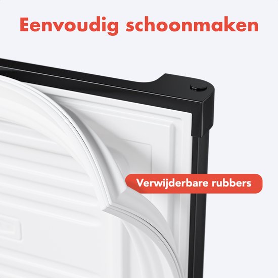 KitchenBrothers Mini Vriezer - 33L - Kleine Diepvrieskast - Diepvriezer - Vrijstaand - Compact - Zwart