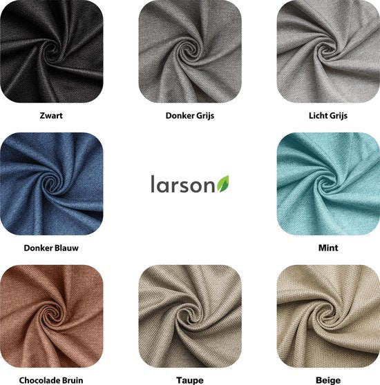 Larson - Luxe geweven blackout gordijn met ringen – bronze-chocolade 3x2.5m – Verduisterend & kant en klaar – per stuk