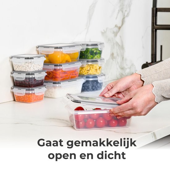 Stosh Vershoudbakjes - Meal Prep Bakjes - Diepvriesbakjes - Voedselcontainer - 6 stuks - Plastic - BPA vrij