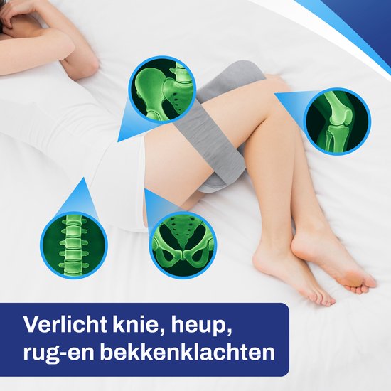 Sleeptight Kniekussen - Beenkussen - Orthopedisch - Zwangerschap - Zijslaap - Grijs