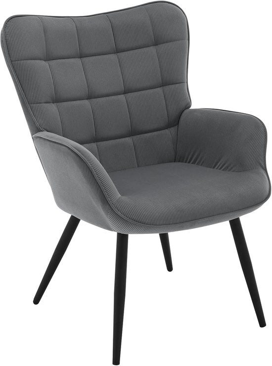 WOLTU Wing Chair, Modern, Relaxstoel, TV-stoel, Comfortabel, Leesstoel, Woonkamer, Fauteuil, Relaxfauteuil, Metalen Poten, Fauteuil
