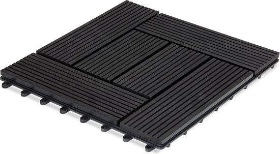 WPC Vlondertegels - Mozaïk Insteeksysteem 30x30cm - Antraciet