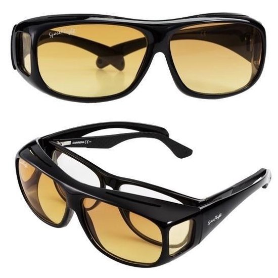 SPACEFLIGHT Overzetzonnebril - Zonnebril in Bruin - Polariserende Glazen - Unisex - Voor Brillen van Max 150 mm breed en 40 mm Hoog - Filter Categorie: 3