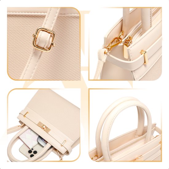 Aramae® - Handtas Dames - Crossbody Tas Dames - Schoudertas Dames - Cadeau voor Vrouwen - Wit