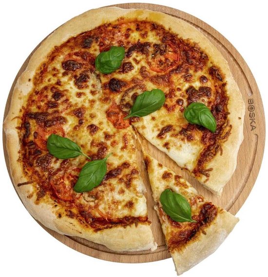 Boska Pizzaplank Amigo L Rond - Borrelplank van Duurzaam Beukenhout - Met opvanggeul - Ø 34 cm