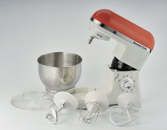 Ariete Gourmet Color 1000W 4l Oranje, Wit keukenmachine