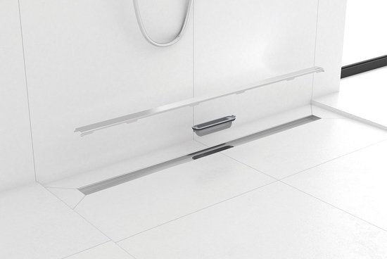 Easydrain Compact 30 Zero Dryphon Douchegoot - RVS Geborsteld - 800 mm x 64 mm